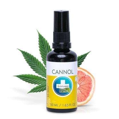 Avec son flacon pompe très pratique, l'huile Cannol prendra soin de votre corps et de vos cheveux, par Annabis