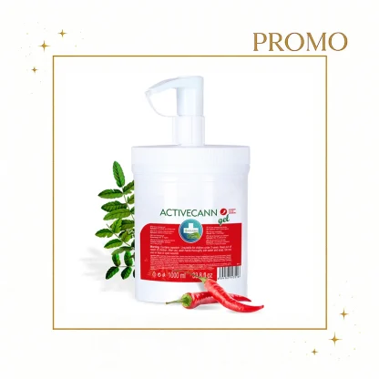 FETES DE FIN D'ANNEE -30% - ACTIVECANN WARMING GEL (chauffant) - Version Pro 1000ml - sans CBD ni CBG